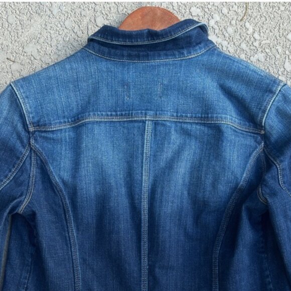 Paige Denim Jacket Dark Wash Size Medium - Picture 4 of 13